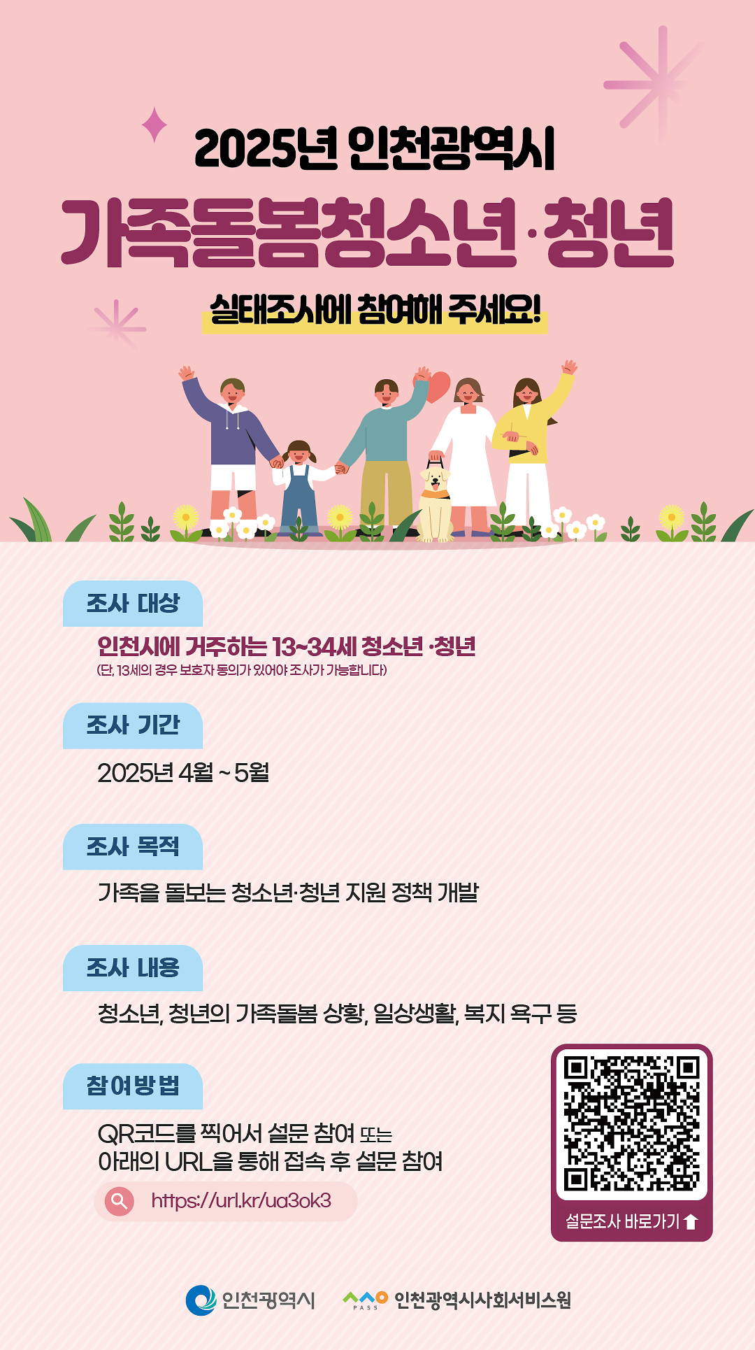 2025년 인천광역시 가족돌봄청소년·청년 실태조사 사진