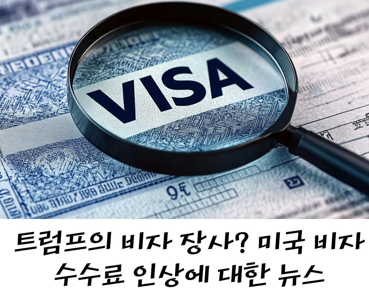 트럼프의 비자 장사? 미국 비자 수수료 인상에 대한 뉴스 사진