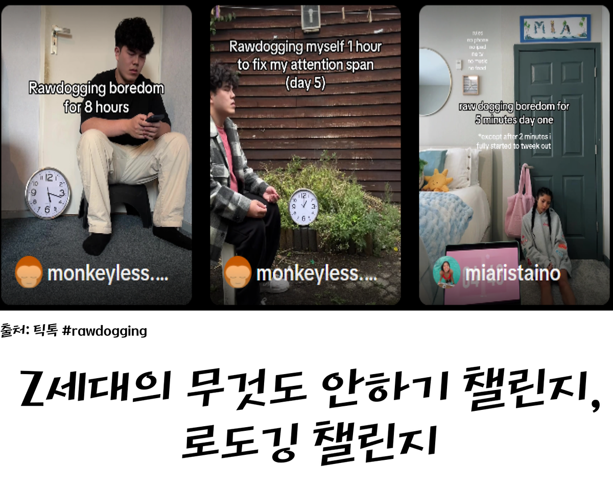 Z세대의 무것도 안하기 챌린지, 로도깅 챌린지 사진